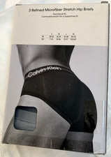 Calvin Klein Refined Micorfiber Stretch Hip Briefs 3 pack Size S P CH New