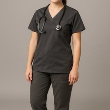 Dickies Women's Grey scrub set. small nurse/silky/NWT/medical uniform