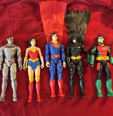 DC Comics  12in Action Figures 68700 Sman W Woman Bman Robin Cyborg and Bane 6