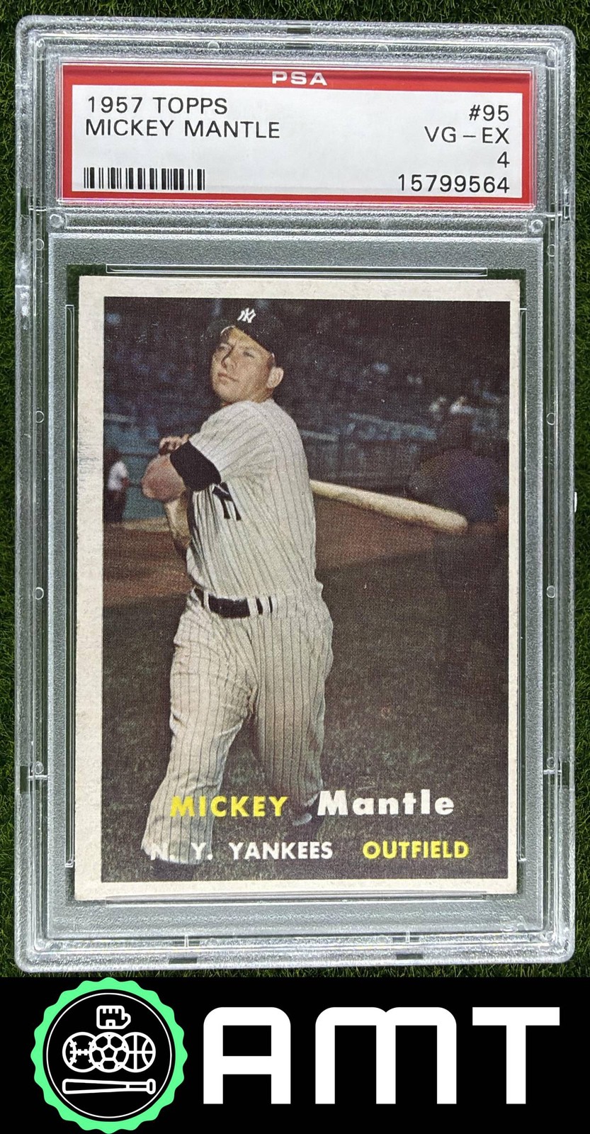 Mickey Mantle PSA 4 1957 Topps New York Yankees #95 9564