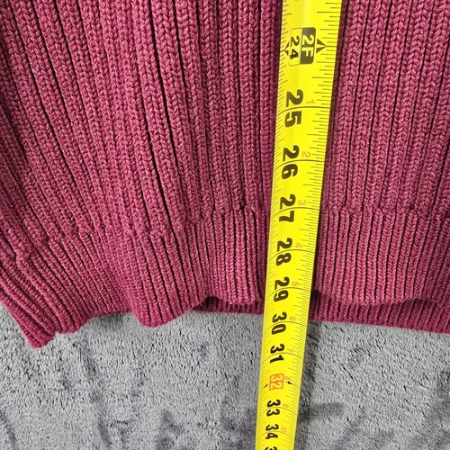 Eddie Bauer Ribbed Sweater Mens XLT Burgundy Long Sleeve Heavy Made In Australia - Picture 5 of 6