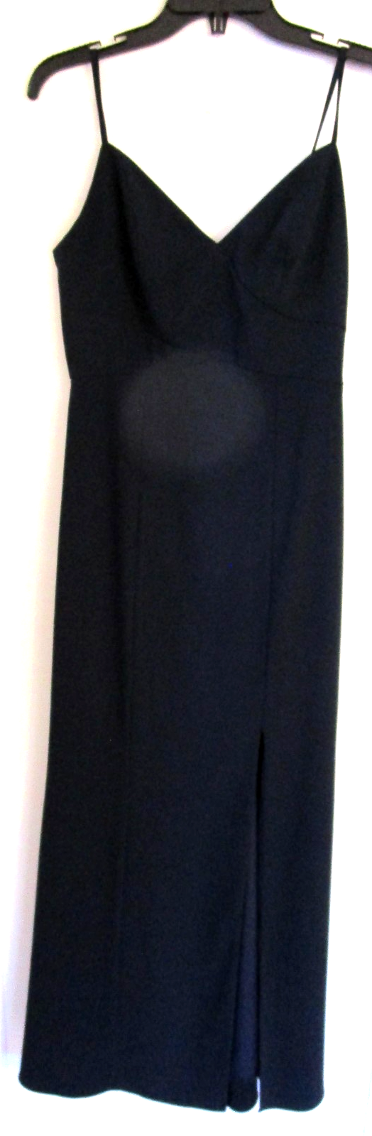 Dessy Collctn Viv Diamond Women Navy Formal Evening Dress Gown Spag. Straps Sz 6