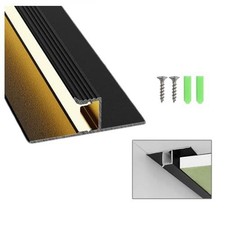LED Strip Light Aluminum Channel T-Shape 1M Black 10 Pack Diffuser