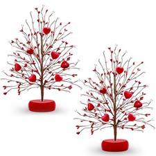 TURNMEON 2 Pack Valentines Day Tree Valentine's Red Heart Ornaments