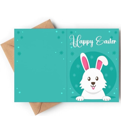 Happy Easter Greeting Card with with envelope & Sticker