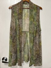 Susan Graver Womens 3x Chiffon Animal Print O...