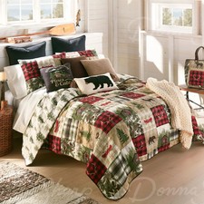 CABIN LODGE RUSTIC PATCHWORK-LOOK REVERSIBLE ...