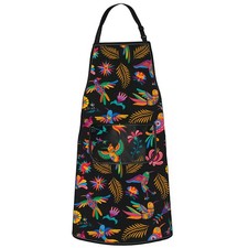 Mexican Birds Apron Latina Otomi Style Flower Folklore Kitchen Gift Apron