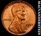 1952 Lincoln Wheat Cent - Choice Gem Brilliant Unc  No Reserve  #J8088