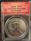 2011-W Burnished Satin Finish Silver Eagle $1 SP 70 ANACS First Release