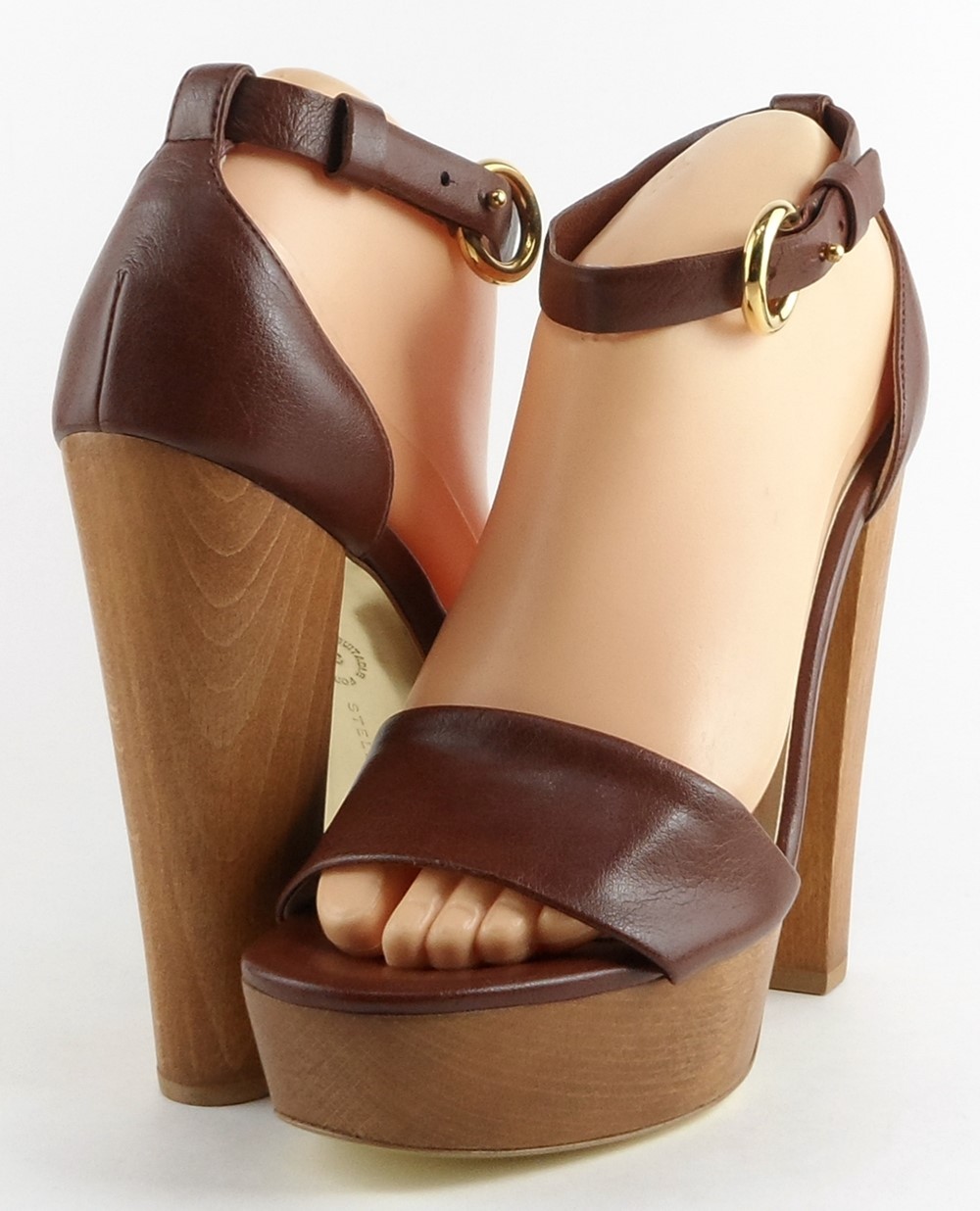 $895 STELLA McCARTNEY 300117 WONRO Praline Designer Platform Pumps 7.5 EUR 38