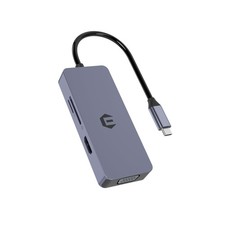 6 Port USB C Docking Station HDMI VGA SD TF Multiport Hub