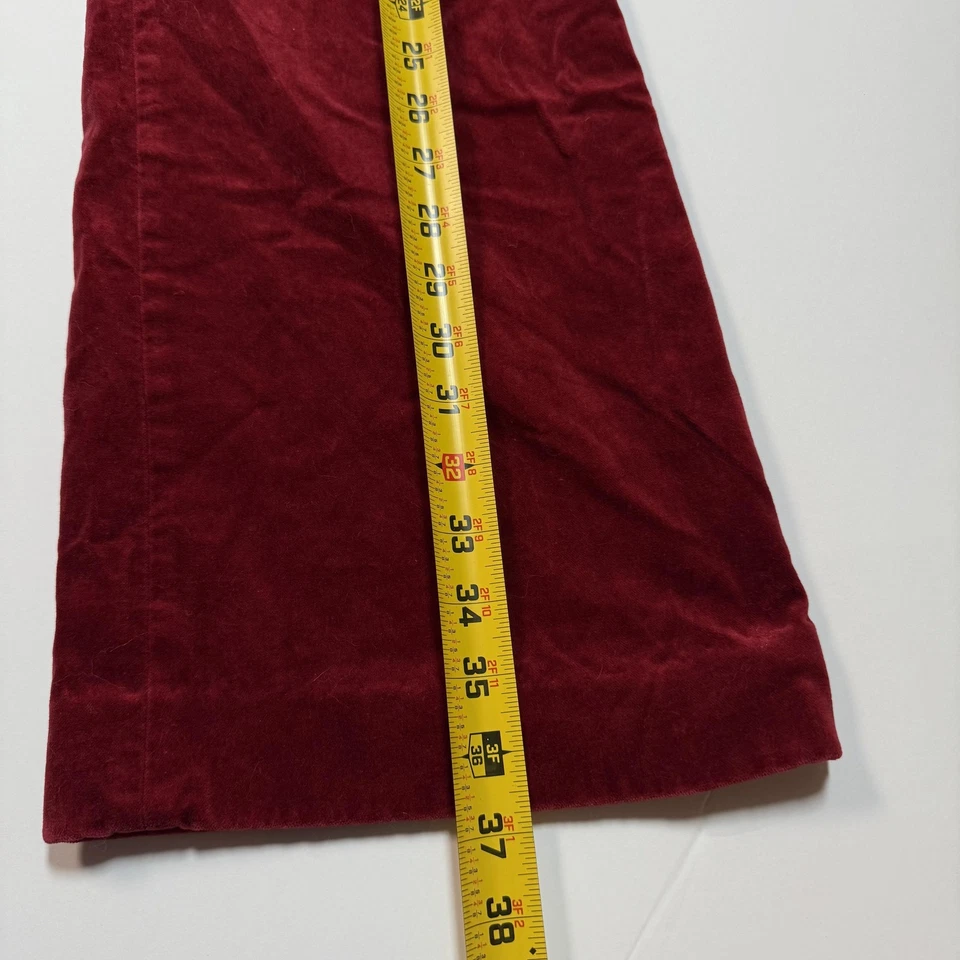 Pantalones The Limited para mujer 4 borgoña corte de bota acampanado terciopelo elástico Foto 2 de 4