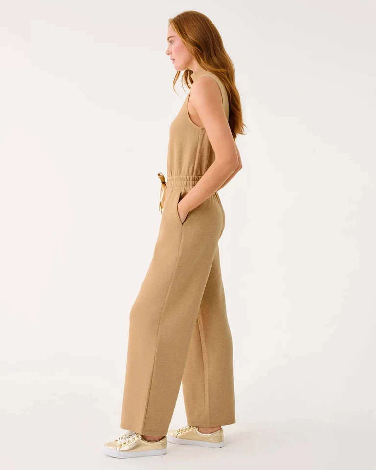 NWT Lilly Pulitzer UPF 50+ Amore Jumpsuit Color:Heathered Iced Latte Choose Size - Image 4 of 4