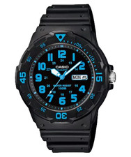 Casio MRW-200H-2BV Analog Watch 100M WR Day Date Blue Dial Sport Dive Mens Style