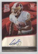 2013 Panini Spectra Rookie Auto Red /25 Chris Thompson #119 e6q