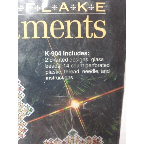 Vintage June Griggs Beaded Snowflake Ornaments Kit K-904 Needlework - Picture 3 of 4