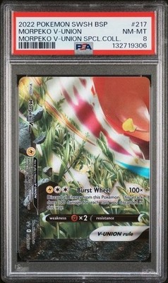 MORPEKO V-UNION #217 PSA 8 2022 POKEMON SWSH BLACK STAR PROMO