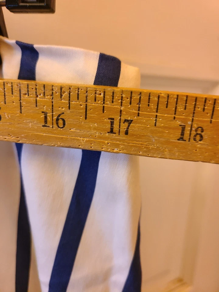 Lauren Ralph Lauren Azul y Blanco Rayas Cola de Pescado Acampanado Talla 12 Náutico Verano Foto 4 de 4