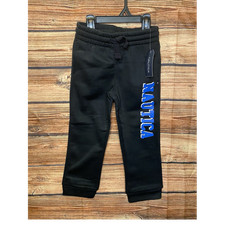 Nautica Boys Size 4 Black Fleece Sweatpants Drawstring Elastic Waist Pockets