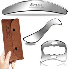 -3 in 1 Stainless Steel-304 Muscle Scraper Tools Set,Scraping Massage Tools for