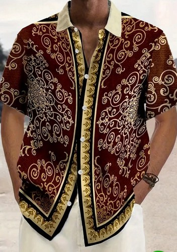 Men's Guayabera Cuban Beach BIG 4XL Button Up Casual Dress Shirt