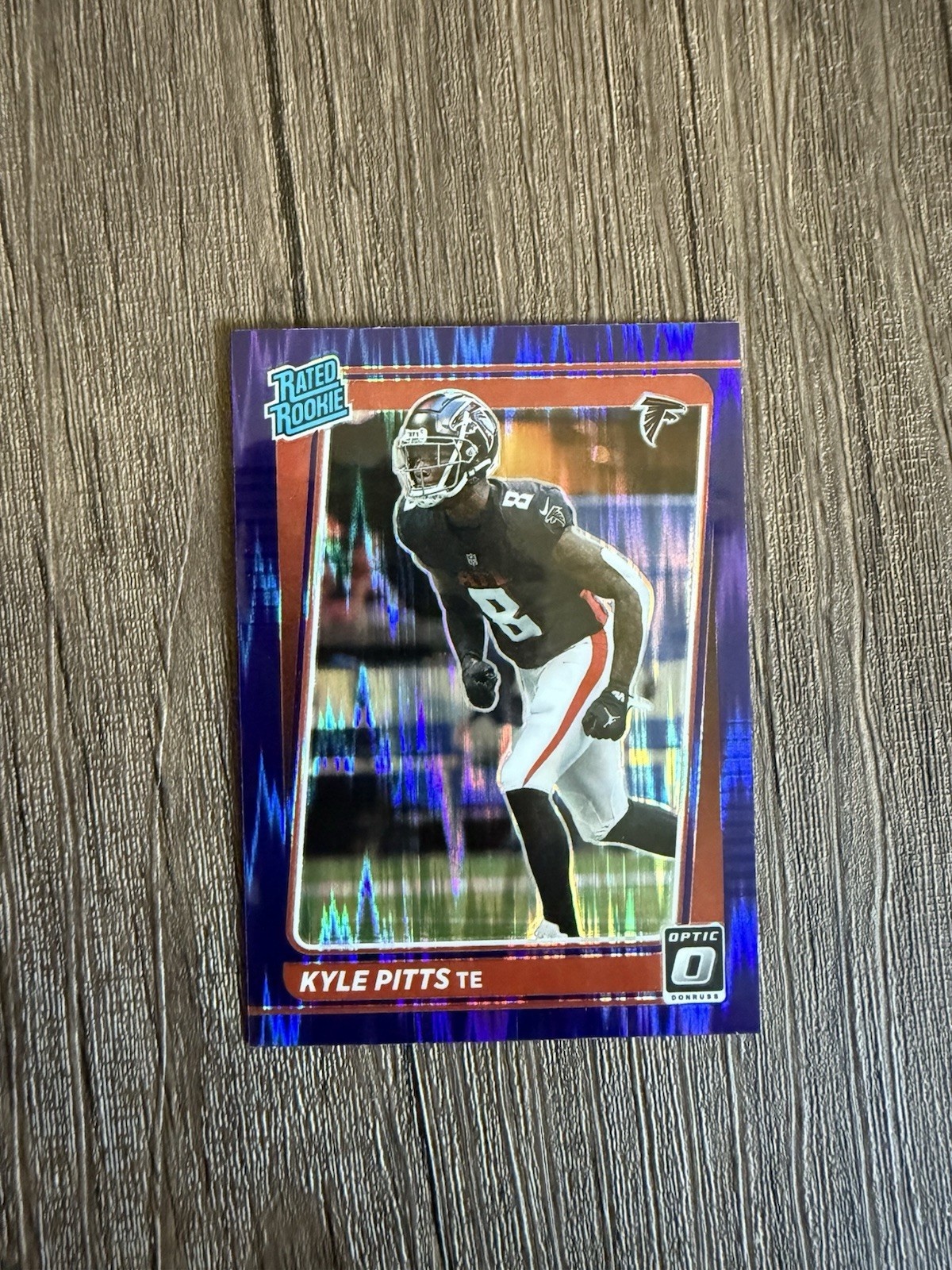 2021 Panini Donruss Optic Rated Rookie Kyle Pitts #211 Purple Shock Prizm (RC)