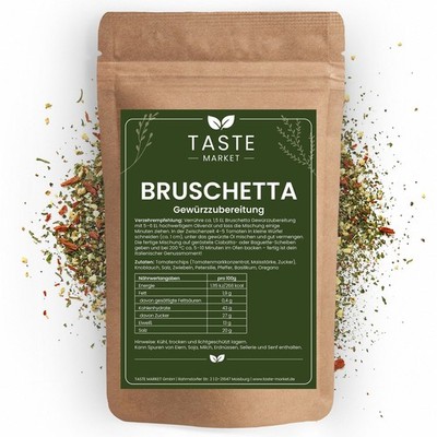 Bruschetta Gewürz   GRÖSSENAUSWAHL - Gewürz mit Knoblauch, Zwiebeln & Basilikum
