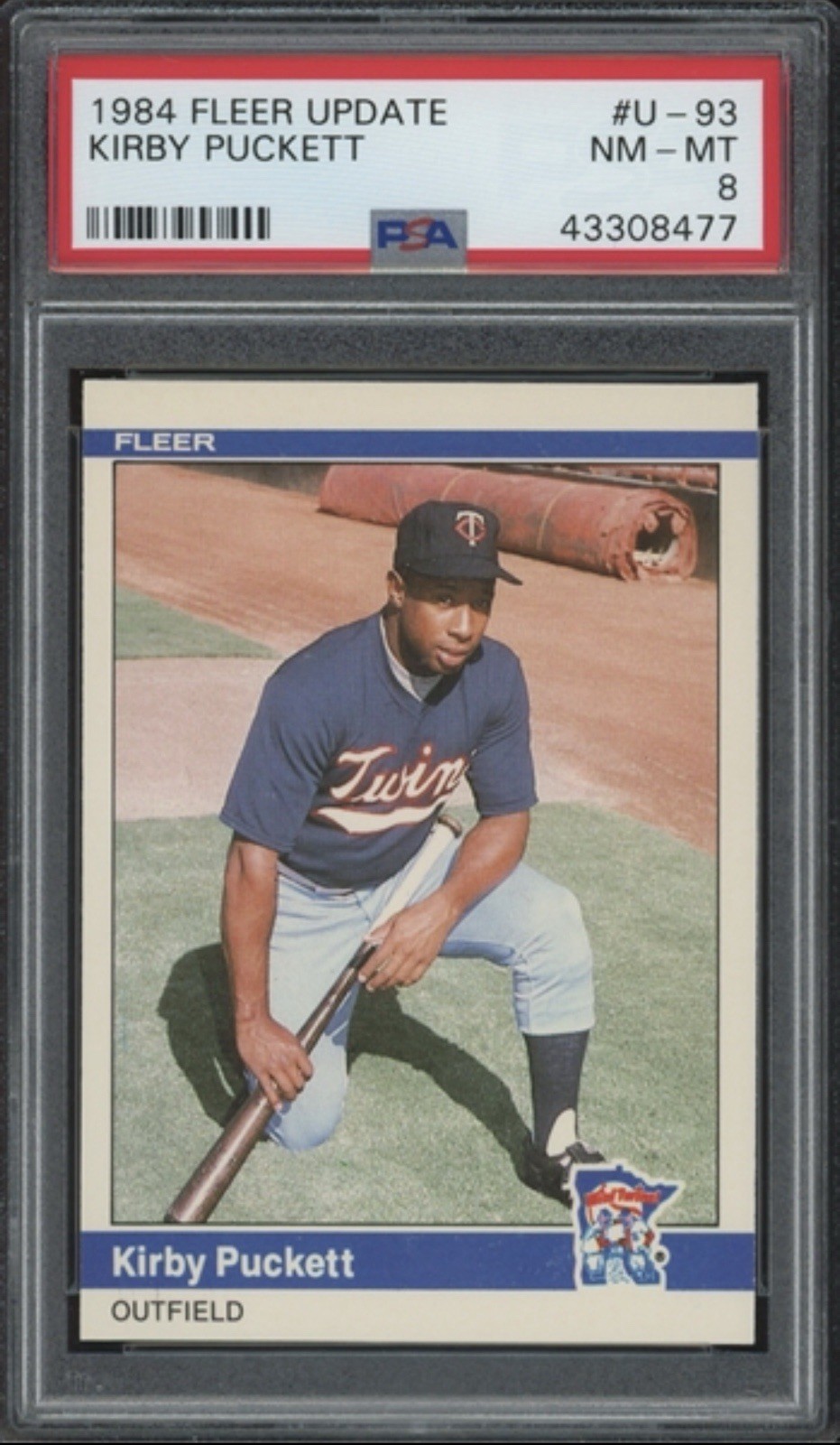 1984 Fleer Update #U-93 Kirby Puckett PSA 8