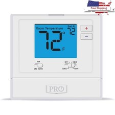 Non-Programmable Heat Pump Thermostat 2H1C Battery Touch Control Display New