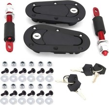  Flush Hood Latch and Pin Kit - Black?Universal Racing Car Hood Pin Engine Bonne