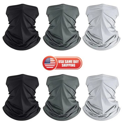 #ad 6 PCS UV Protection Cooling Neck Gaiter Face Mask Cover Scarf Breathable Bandana $12.99