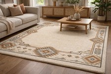 Handmade Rug Irregular Rug Wool Rugs Living Room Rug Tufted A472