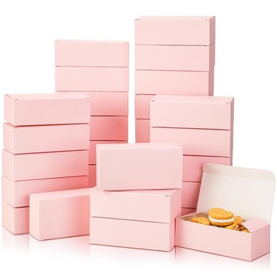36 Pcs Pink Bakery Boxes 6 x 3 x 1.8 Inch Cookie Boxes Pastry for Cupcakes, D...