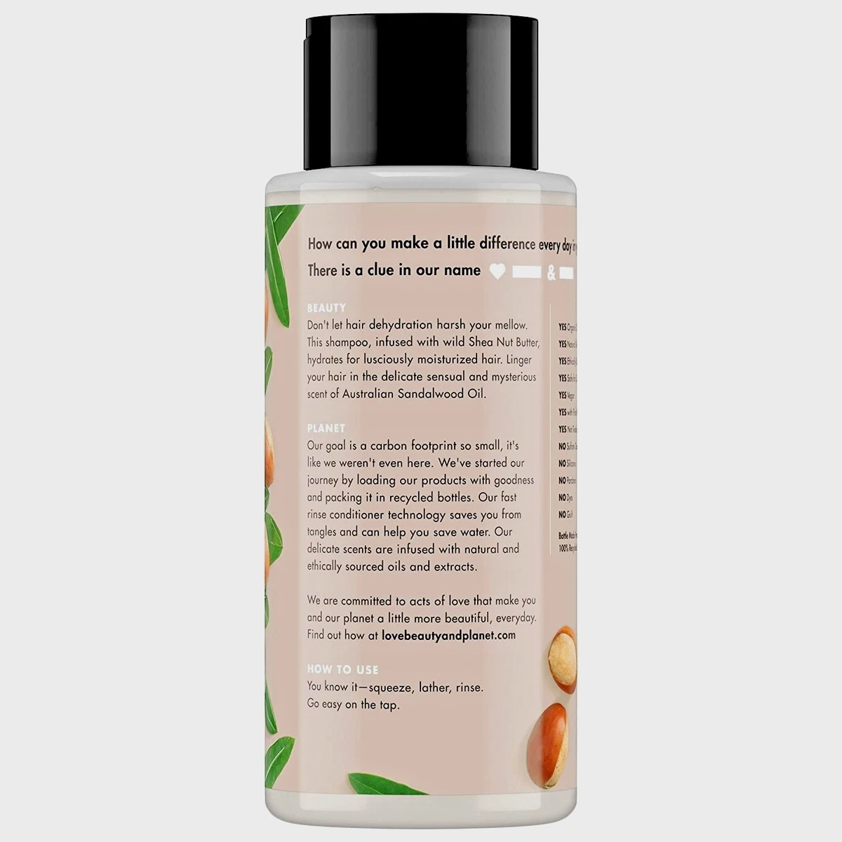 Love Beauty and Planet Shea Butter and Sandalwood Shampoo 13.5 oz