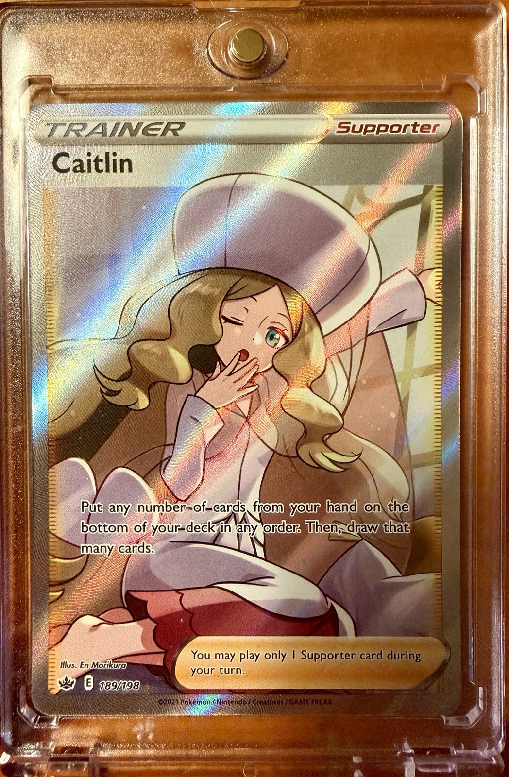 2021 Pokémon Caitlin Full Art 189/198 Swsh06 Chilling Reign Ultra Rare Holo