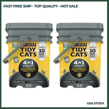 2 PACK Purina Tidy Cats Clumping Cat Litter, Strength Multi Cat Litter, 35 lb