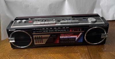 SHARP WQ-562(BK) AM/FM Stereo Dual Cassette Recorder - Black
