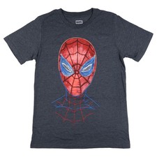Marvel Spider-Man T-Shirt Boys' Graphic Superhero Face Short Sleeve Tee