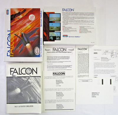 FALCON , für Amiga Small Box in OVP   Die Diskette fehlt