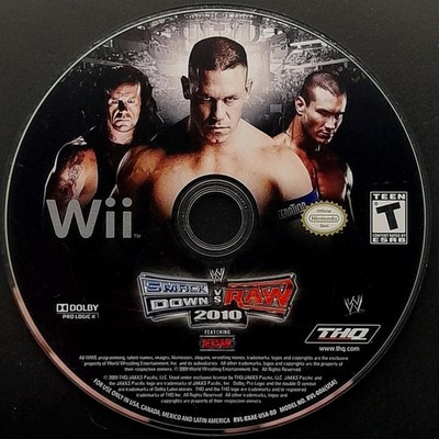 WWE SmackDown vs. Raw 2010 Featuring ECW - Wii - Disc Only - Resurfaced/Tested