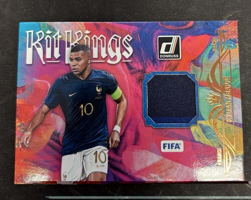 KYLIAN MBAPPE Kit Kings Jersey Patch FRANCE 2023-24 Panini Donruss Relic 2 Color
