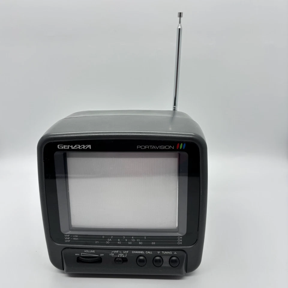 Genexxa Portavision 5 Inch 12v Portable CRT TV UHF VHF AV Input *No Power Supply - image 2 of 4