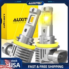AUXITO Yellow H11 LED Headlights Kit Beam Low Bulbs Bright Super 3000K 24000LM