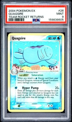 2004 Pokemon EX Team Rocket Returns 26 Quagsire PSA 9 Mint