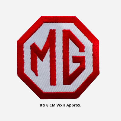 MG Cars Logo rot bestickt Bügelbild/Aufnähen Patch Batch Jeans Jacke Hemd N-783