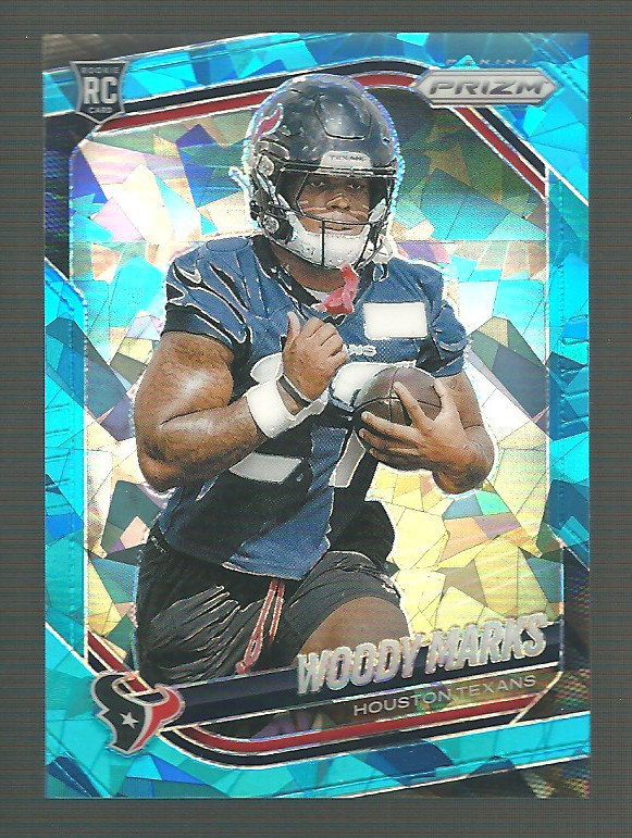 29/99 Woody Marks 2025 Panini Prizm Blue Ice Prizm #395 Texans