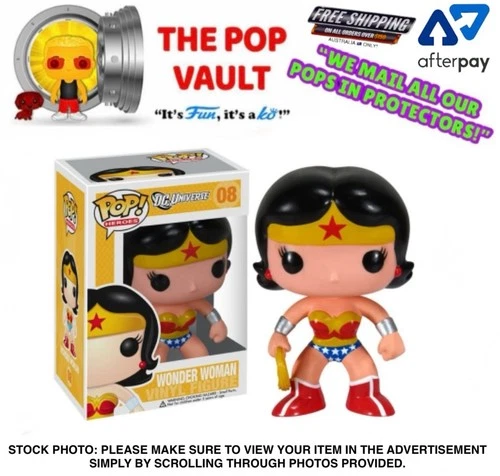 FUNKO POP VINYL HEROES DC UNIVERSE 08 WONDER WOMAN LARGE LETTERS BNIB VAULTED