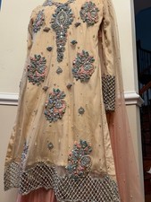 Pakistani Designer Amna Arshad Kameez 3 pieces Hand Embellished Women Nikkah S