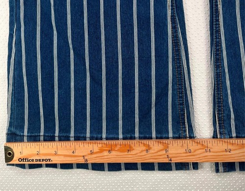 Rock & Roll Denim Women's Cowgirl Trousers High-Rise Flare Striped W24XL36 NWT - Picture 3 of 10